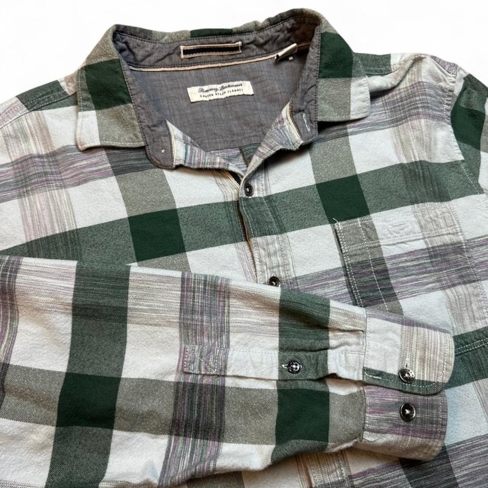 Tommy Bahama canyon beach flannel plaid casual preppy shirt size XL‎